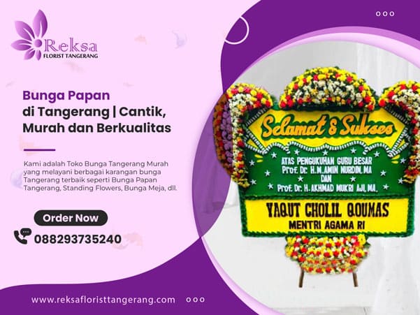 bunga papan di tangerang