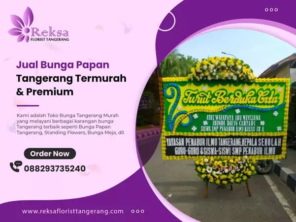 jual bunga papan tangerang