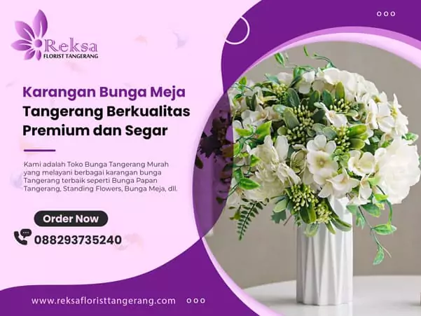 karangan bunga meja tangerang