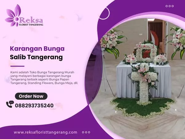 karangan bunga salib tangerang