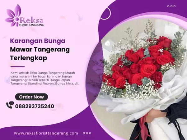 karangan bunga mawar tangerang